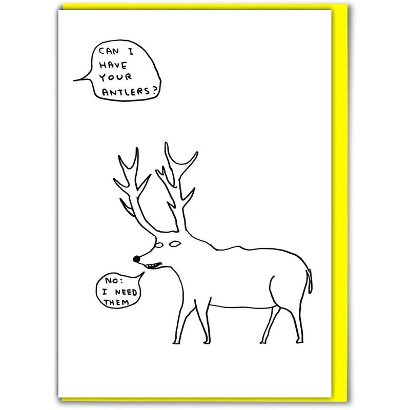 David Shrigley Antlers Card