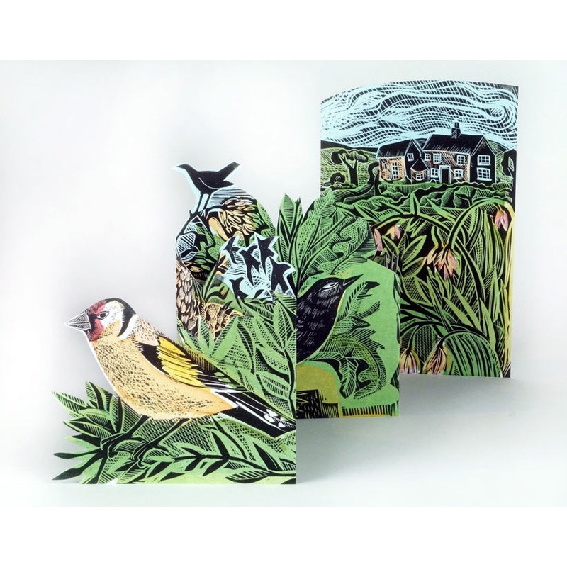 Garden Birds 3D Card by Angela Harding