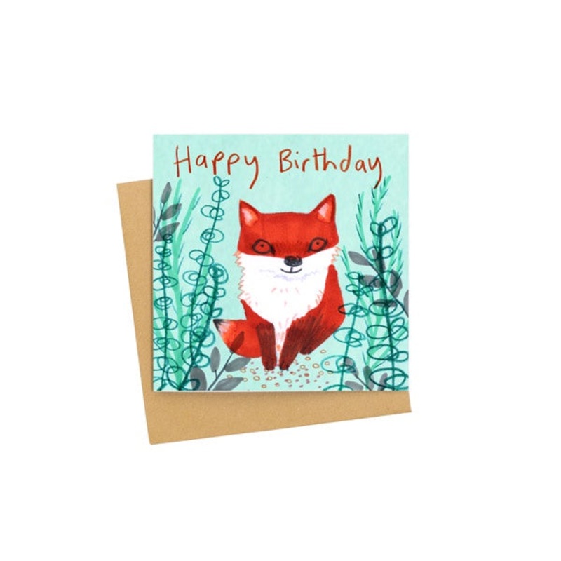 Happy Birthday Fox Card