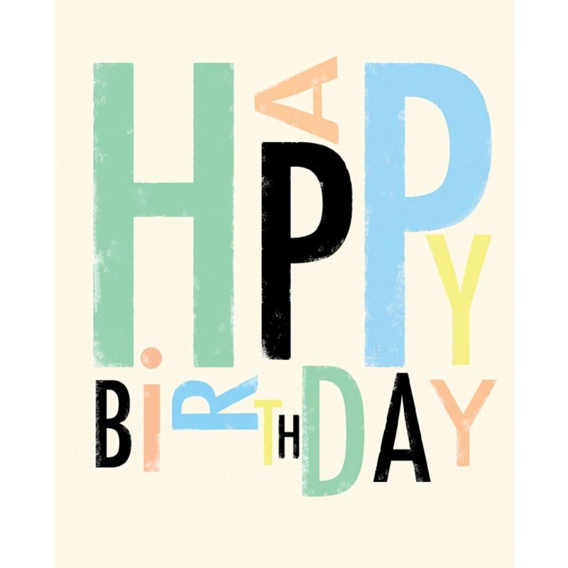 Happy Birthday Typography Card