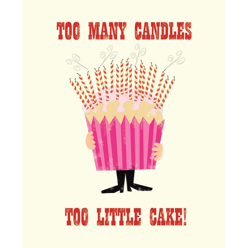 Too Many Candles Too Little Cake Card