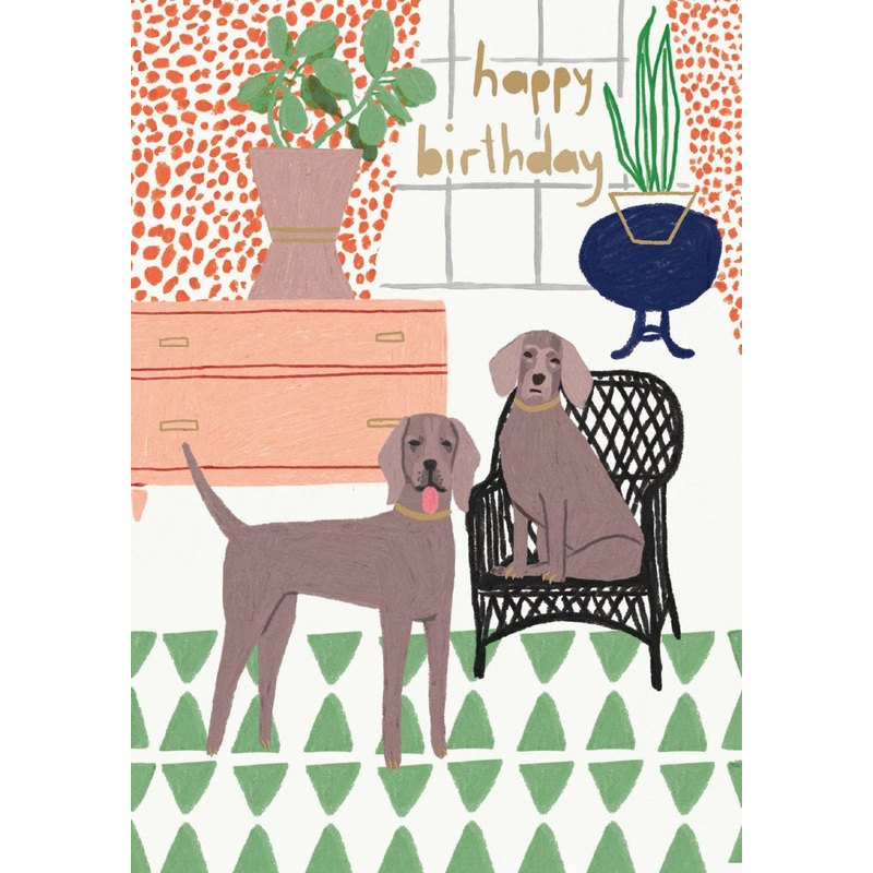 Two Dogs Birthday Card