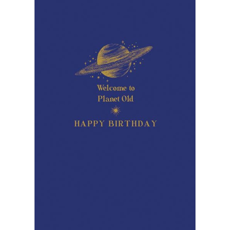 Welcome to Planet Old Birthday Card