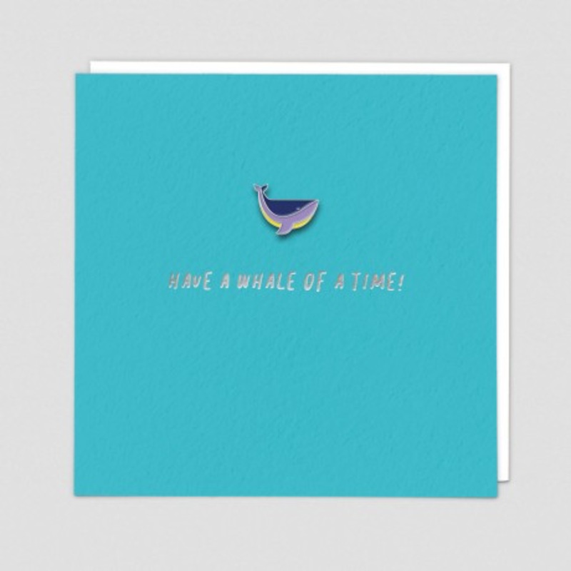 Whale Pin Badge Card
