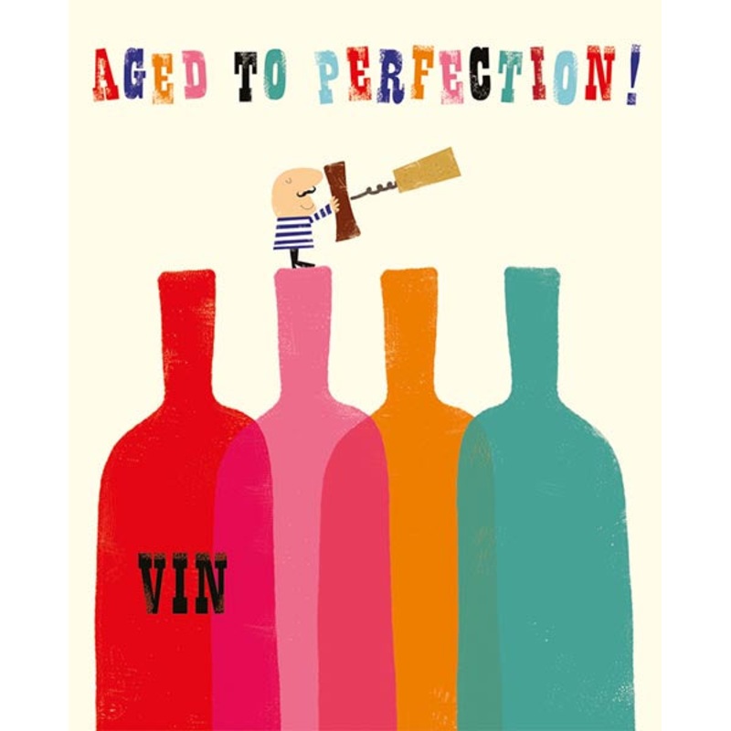 Aged To Perfection Vin Birthday Card