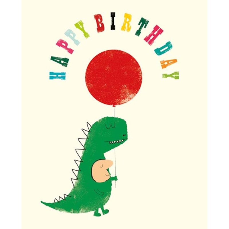 Dino Suit Happy Birthday Card