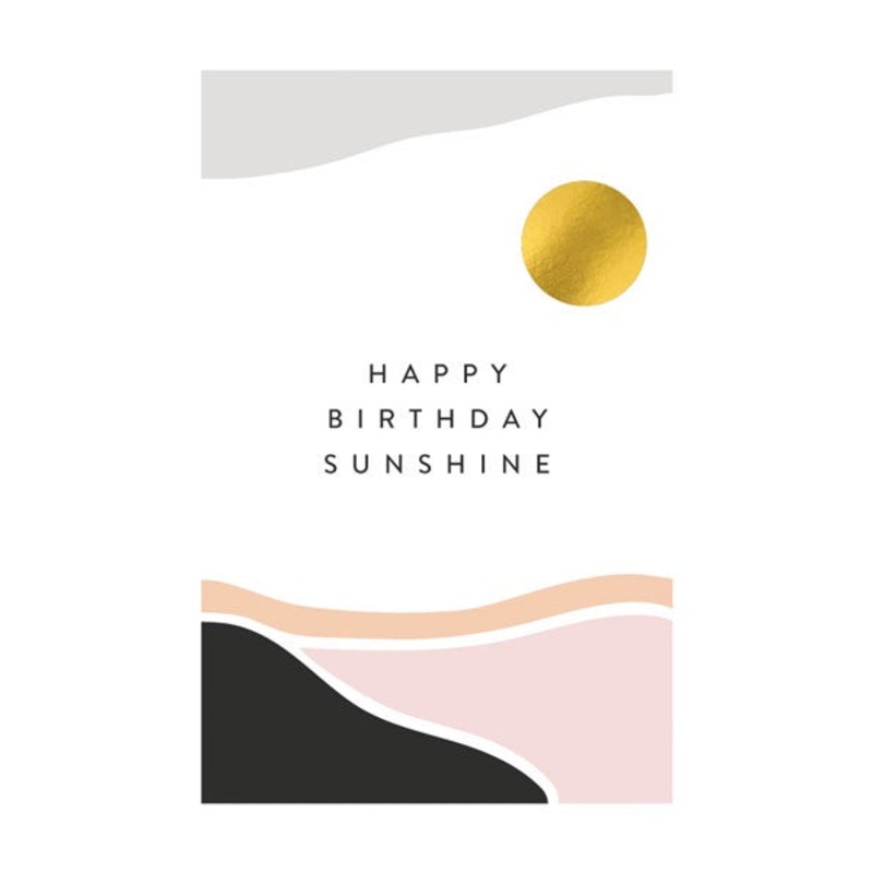 Happy Birthday Gold Sunshine Card