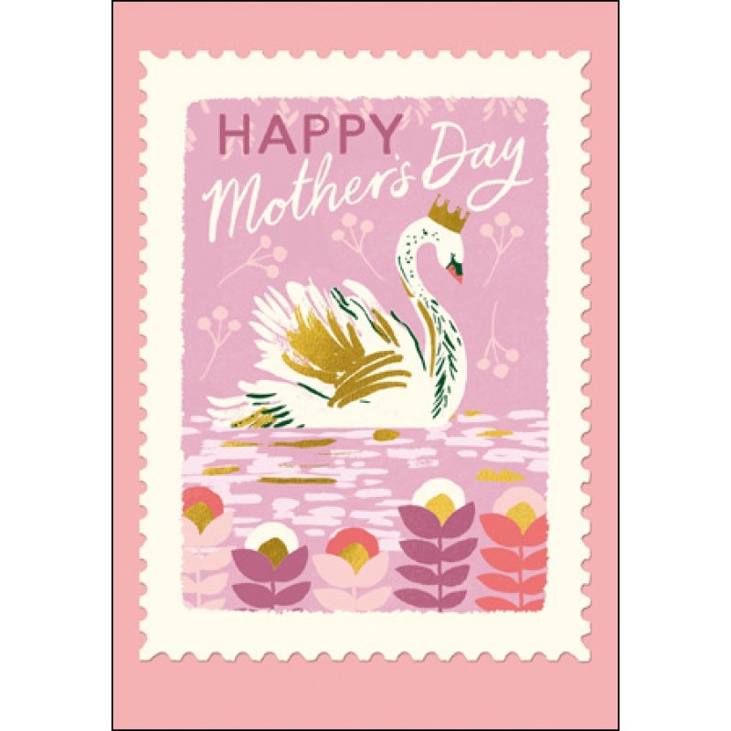 Happy Mother's Day Queen for the Day Foiled Swan Card