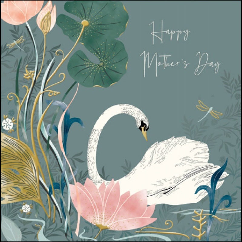 Happy Mother's Day Swan and Lily Card
