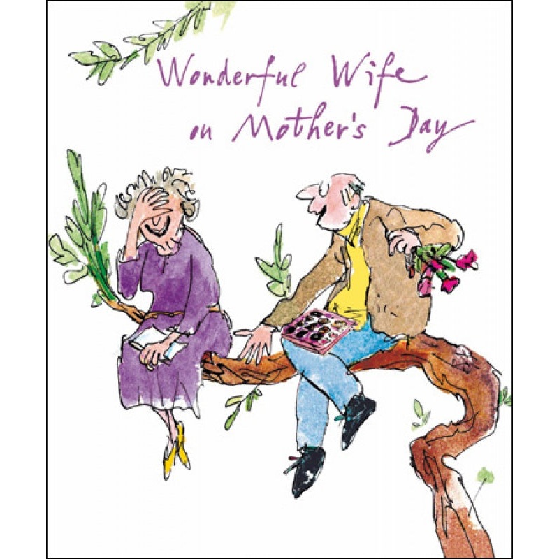 Quentin Blake Wonderful Wife on Mother's Day Card