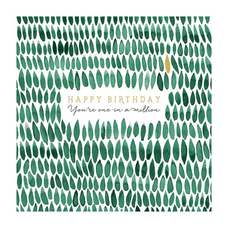 Repeat Leaves Birthday Card