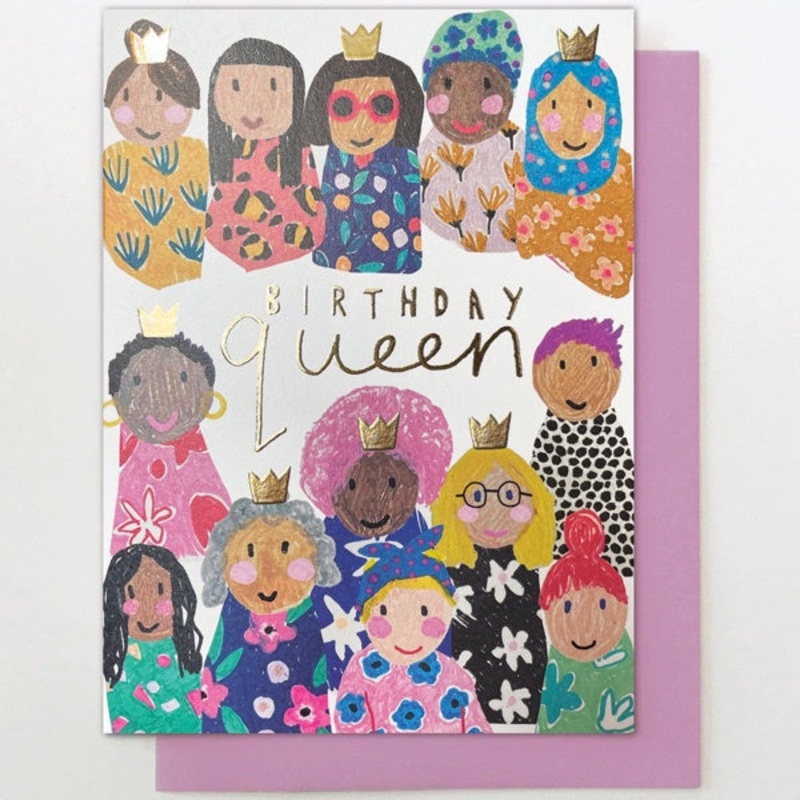 Birthday Queen Crowns Card