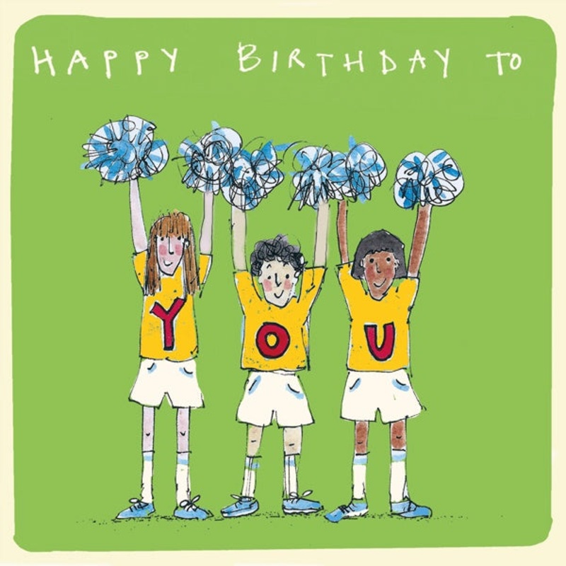 Cheerleaders Birthday Card