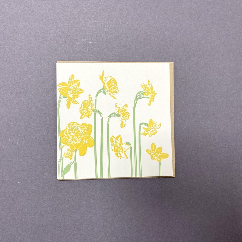 Daffodils Letterpress Card