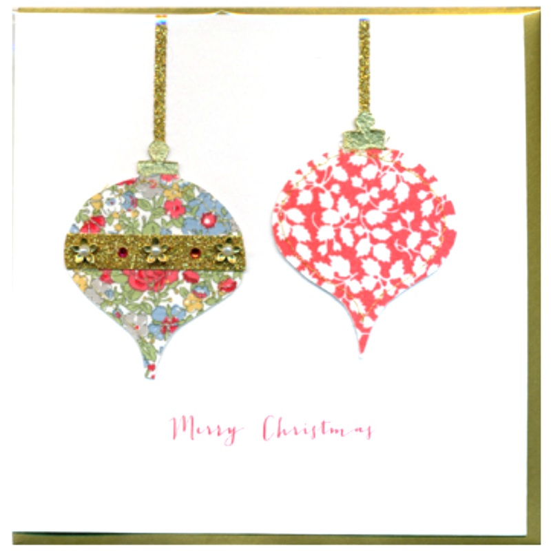 Collage Bauble Christmas Card