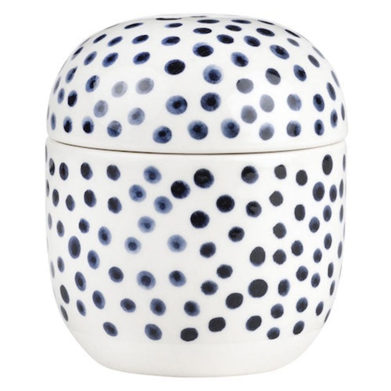 Dotted Ink Blue Jar