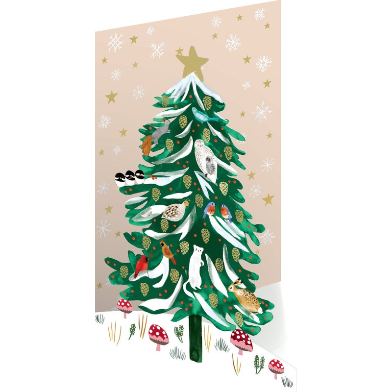Christmas Conifer Laser Cut Card