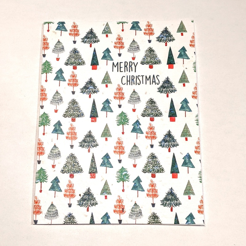 Merry Christmas Pattern Seed Card