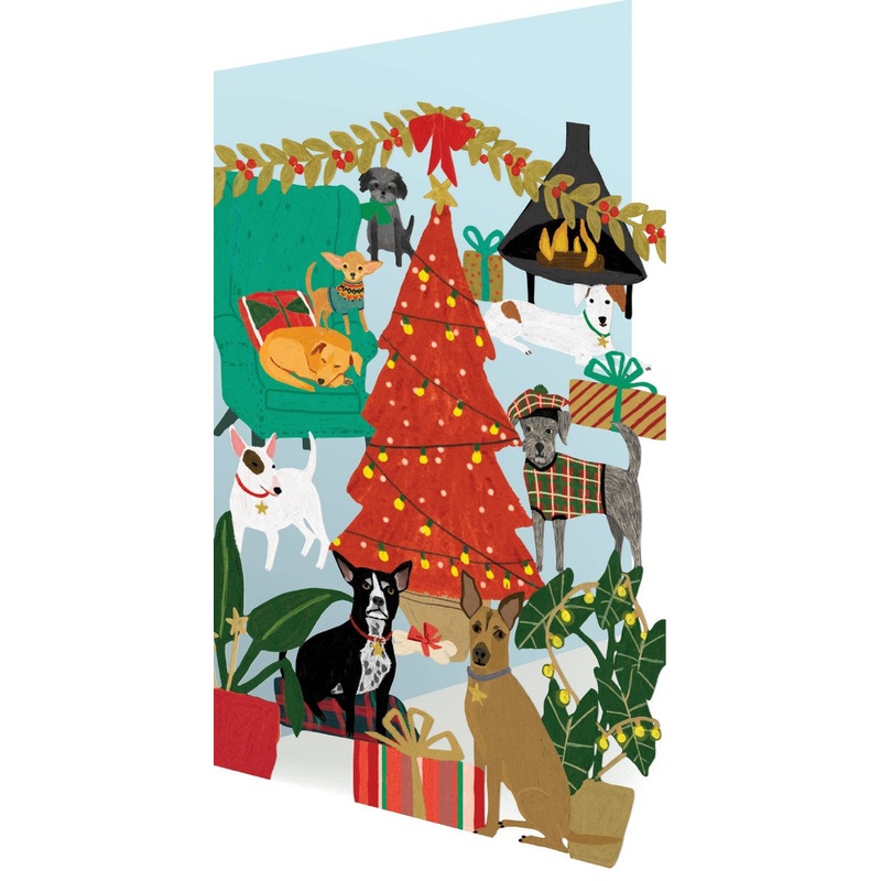 Precious Pooches Laser Cut Christmas Card