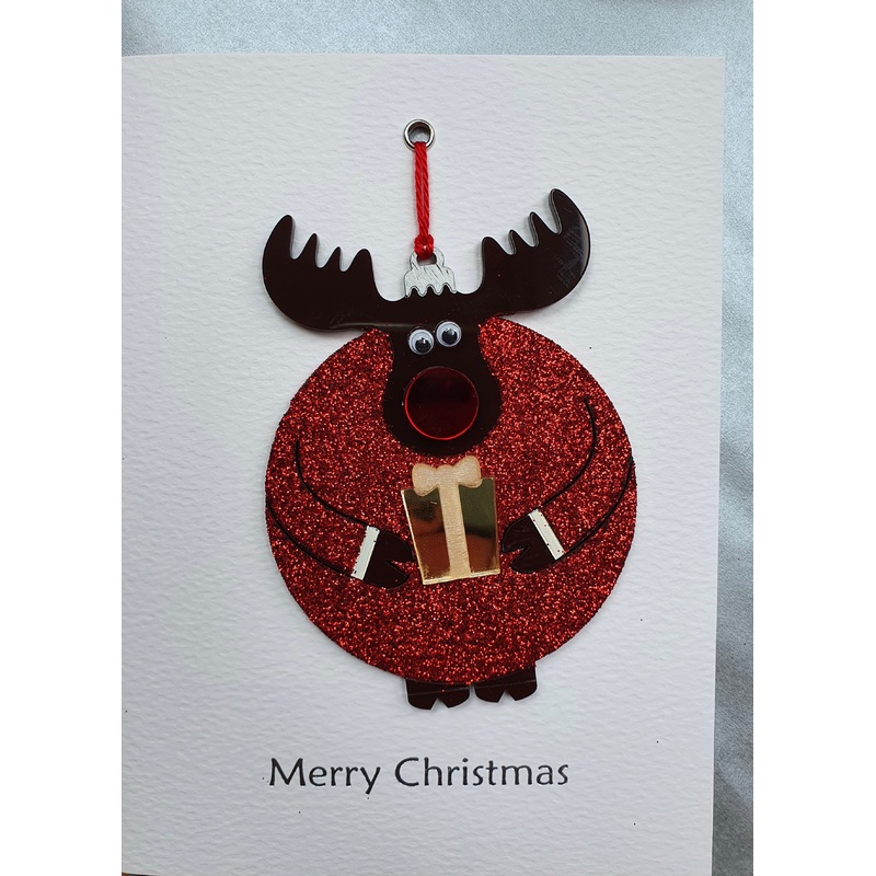 Rudolf Bauble Christmas Card