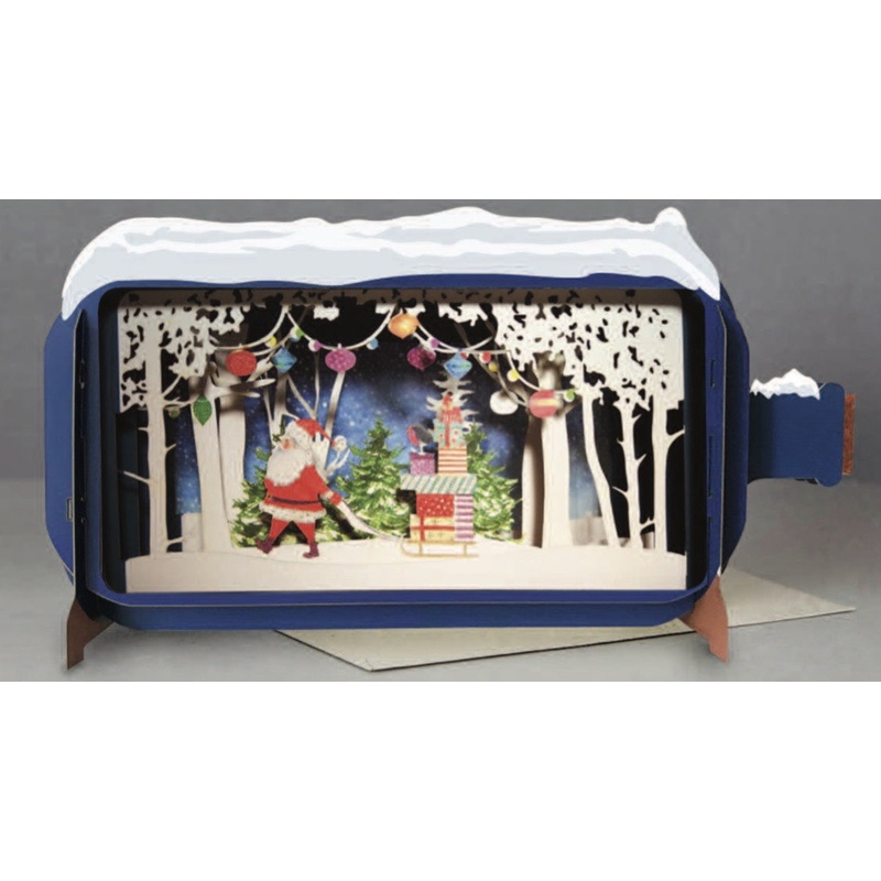 Santa and Presents Pop-up Card