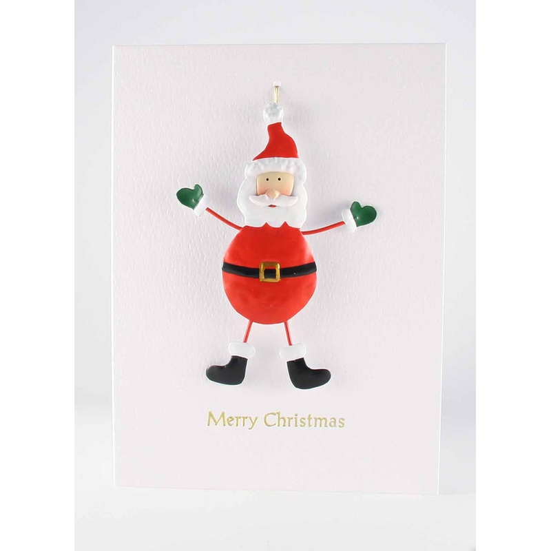 Santa Hanging Decoration Christmas Card