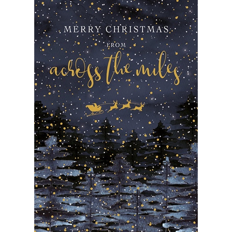 Starry Skies Across the Miles Christmas Card