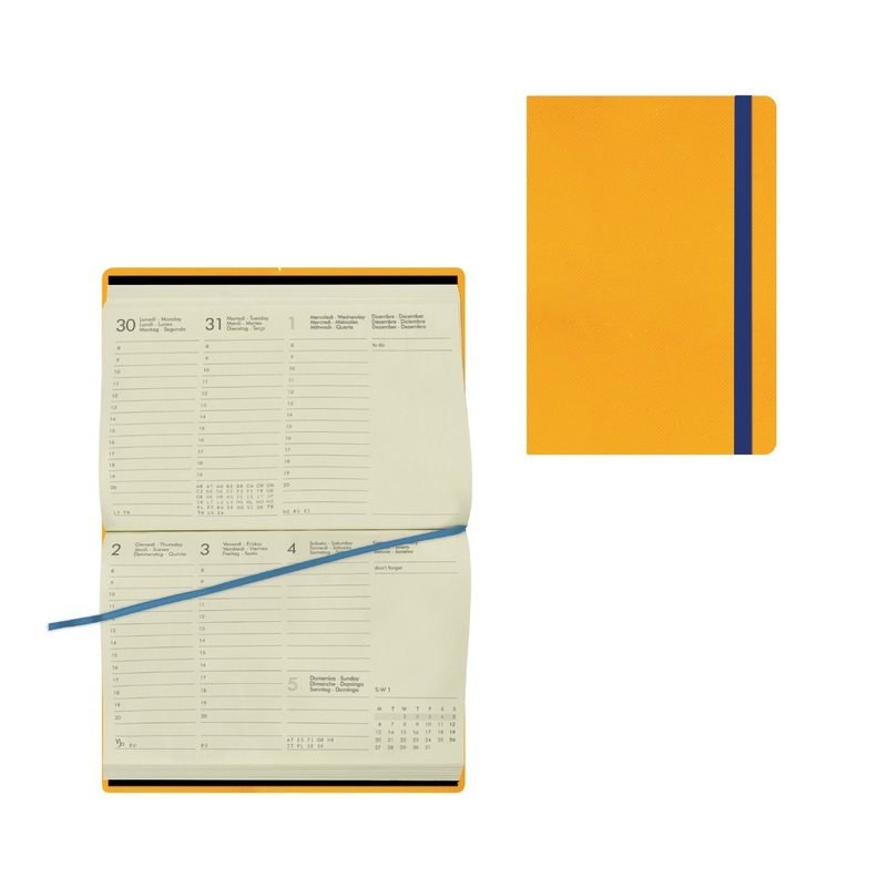 2022 Small Weekly Diary 12 Month  - Yellow