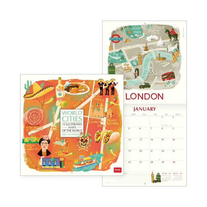 2022 Wall Calendar - World Cities