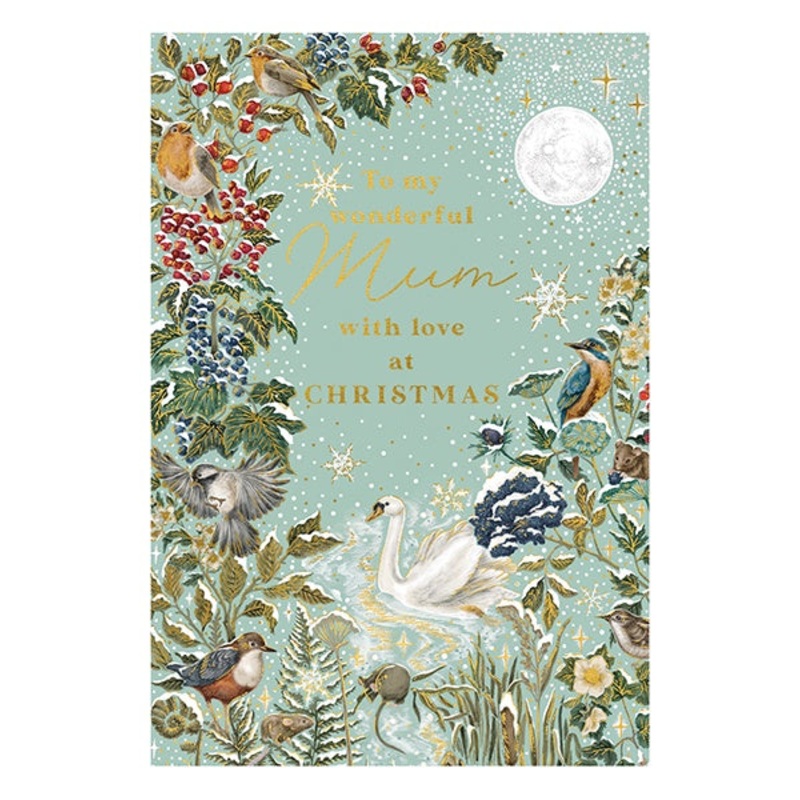 To My Wonderful Mum Frosted River Christmas Card