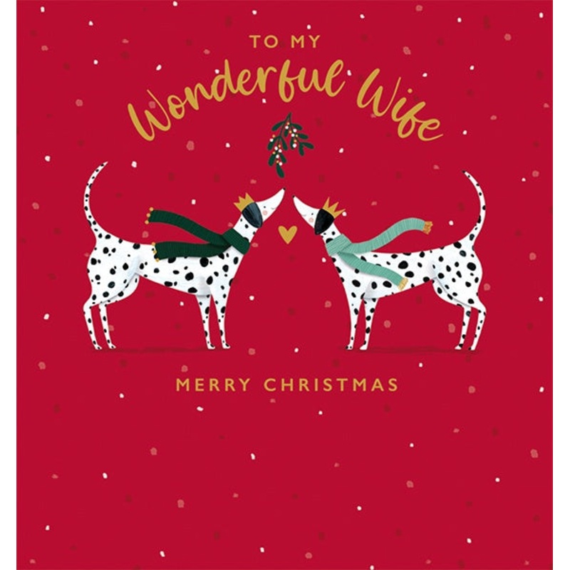 Wonderful Wife Dalmatian Christmas Card