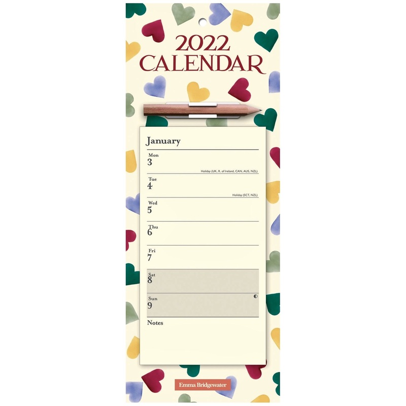 2022 Emma Bridgewater Polka Hearts Magnetic Calendar