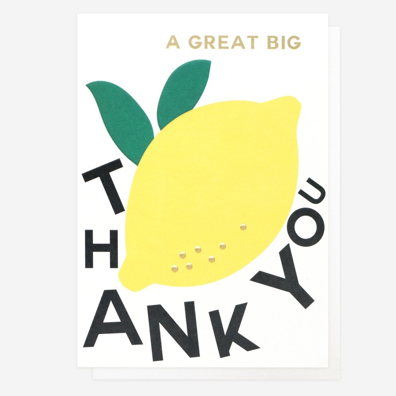 A Great Big Thank You Lemon Card