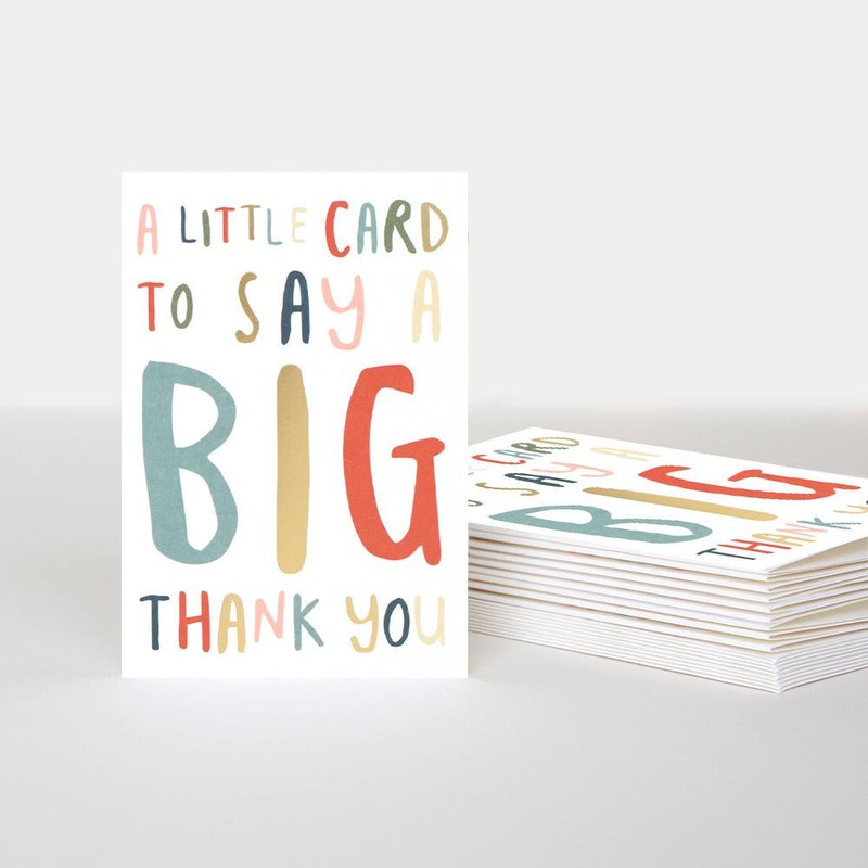 A Little Card To Say A Big Thank You Card Pack