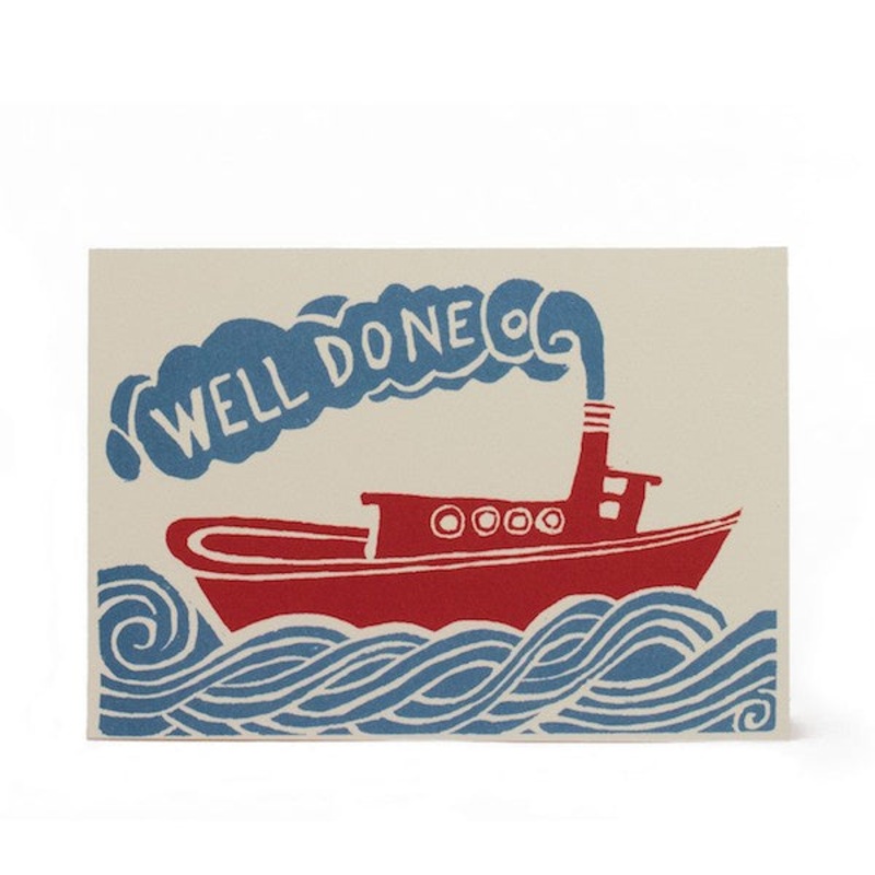 Well Done Tugboat Card