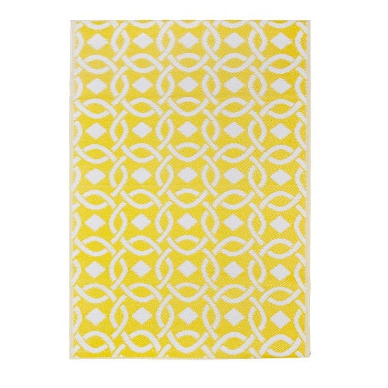 Yellow Woven Outdoor Rug