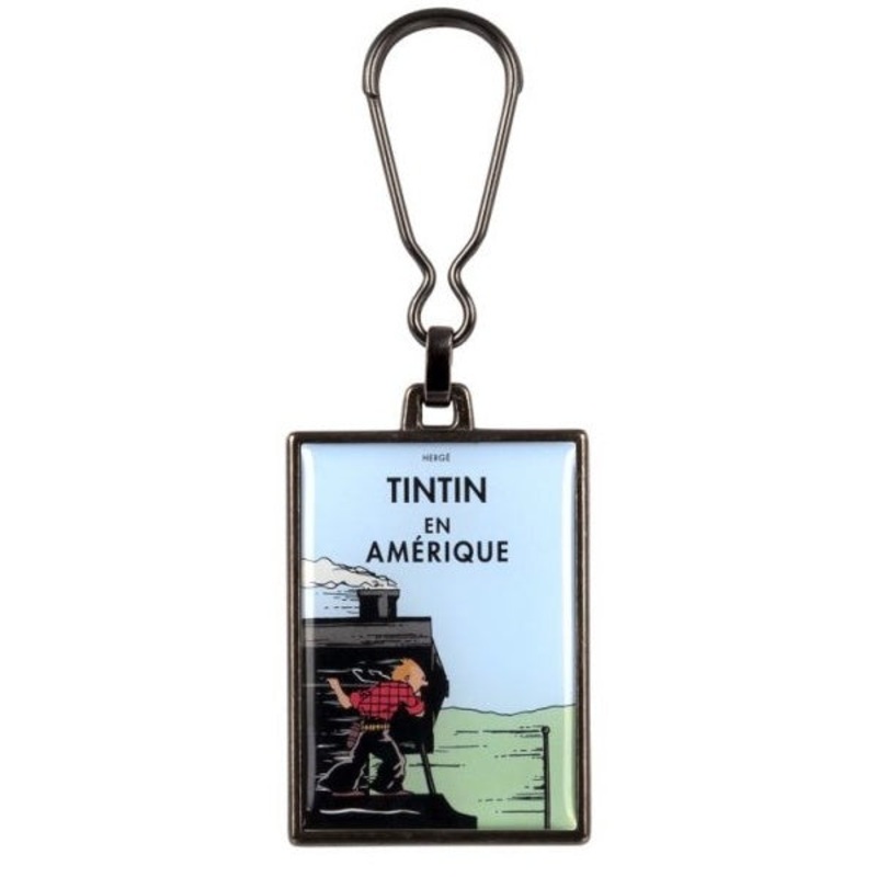 Tintin In America Colourised Keyring