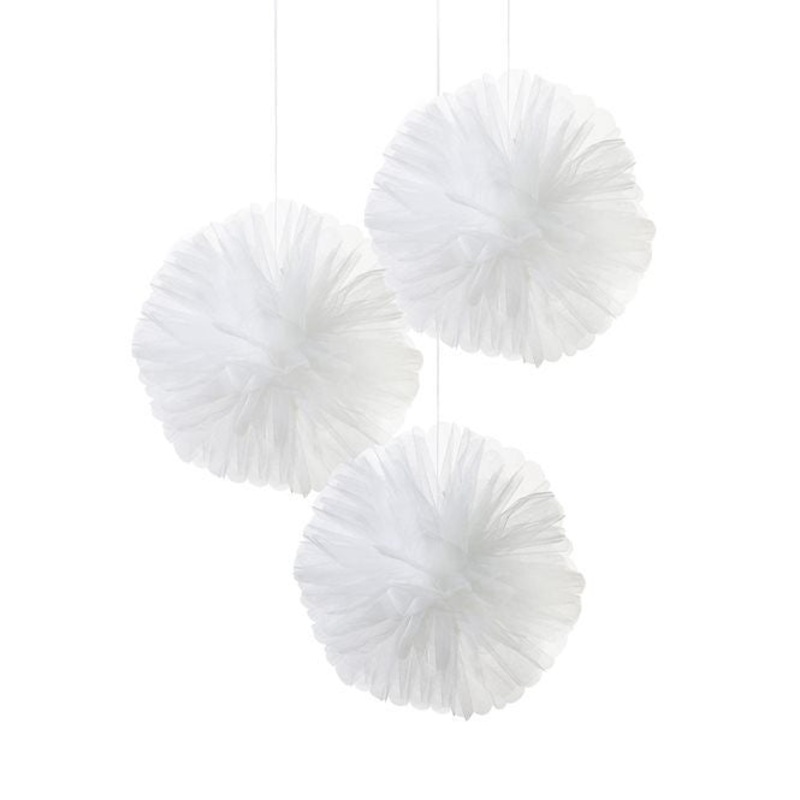 White Pom Pom Decorations