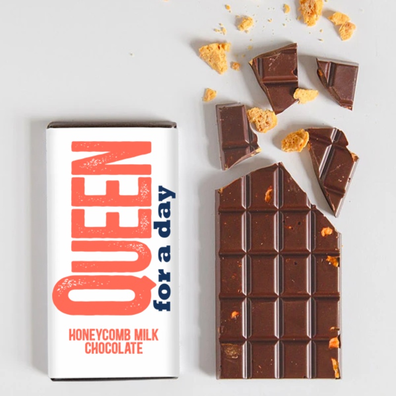Paper Tiger Queen For a Day Honeycomb Milk Chocolate Bar