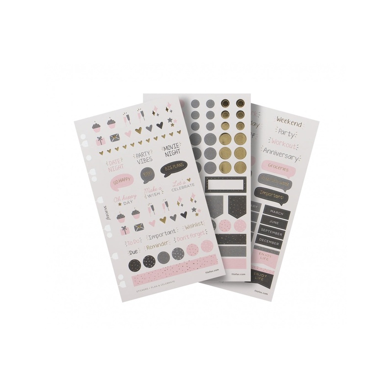 Filofax Rose Quartz Confetti Stickers