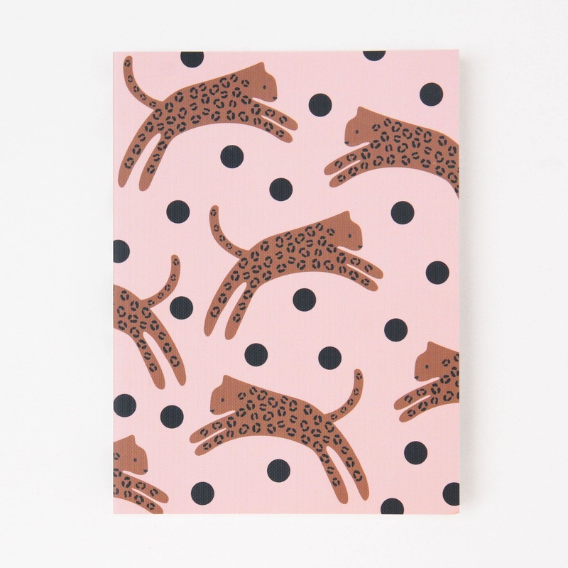 Leaping Leopard Tabbed Notebook
