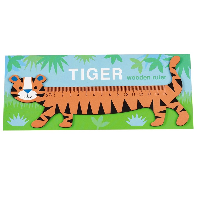 Tiger Wooden Ruler