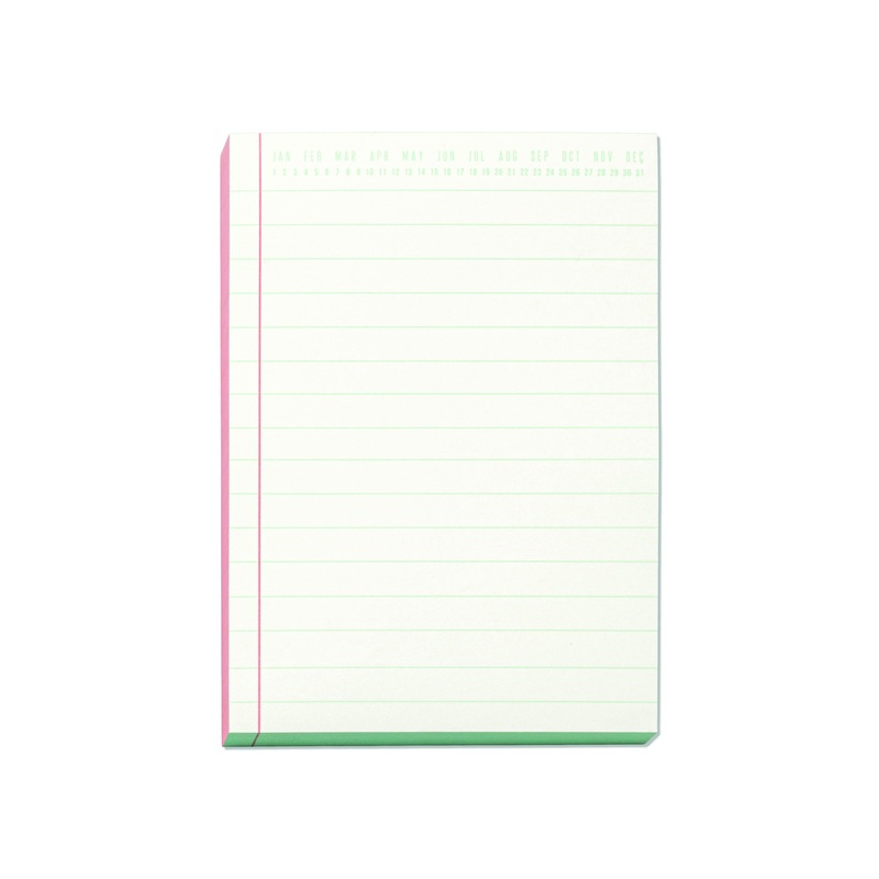 Coral and Blue Colour Block Notepad