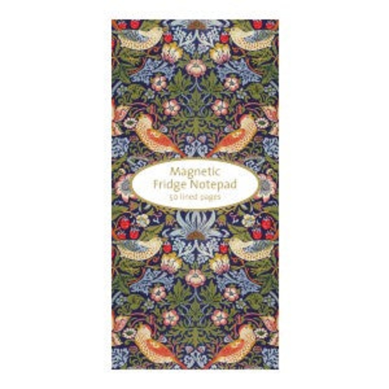 William Morris Strawberry Thief Magnetic Fridge Notepad