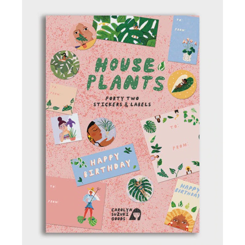 House Plants Stickers and Labels
