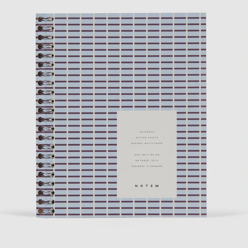 Nela Medium Blue Spiral Notebook by Notem