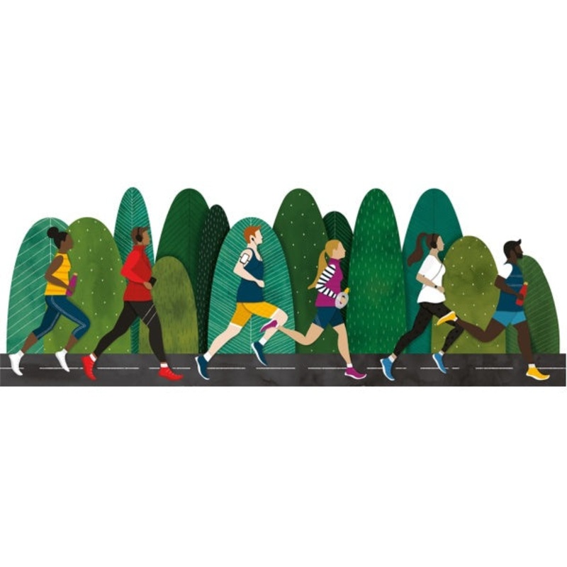 Fold Out Birthday Runners Card