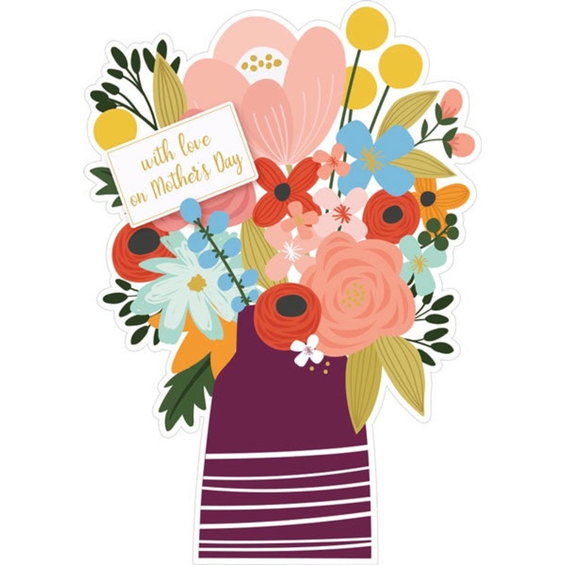 3D Floral Vase Mother's Day Card