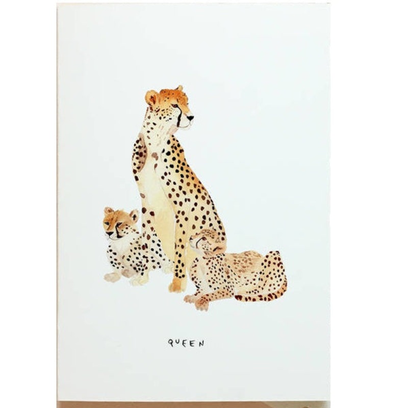Cheetah Queen Mothers Day Card