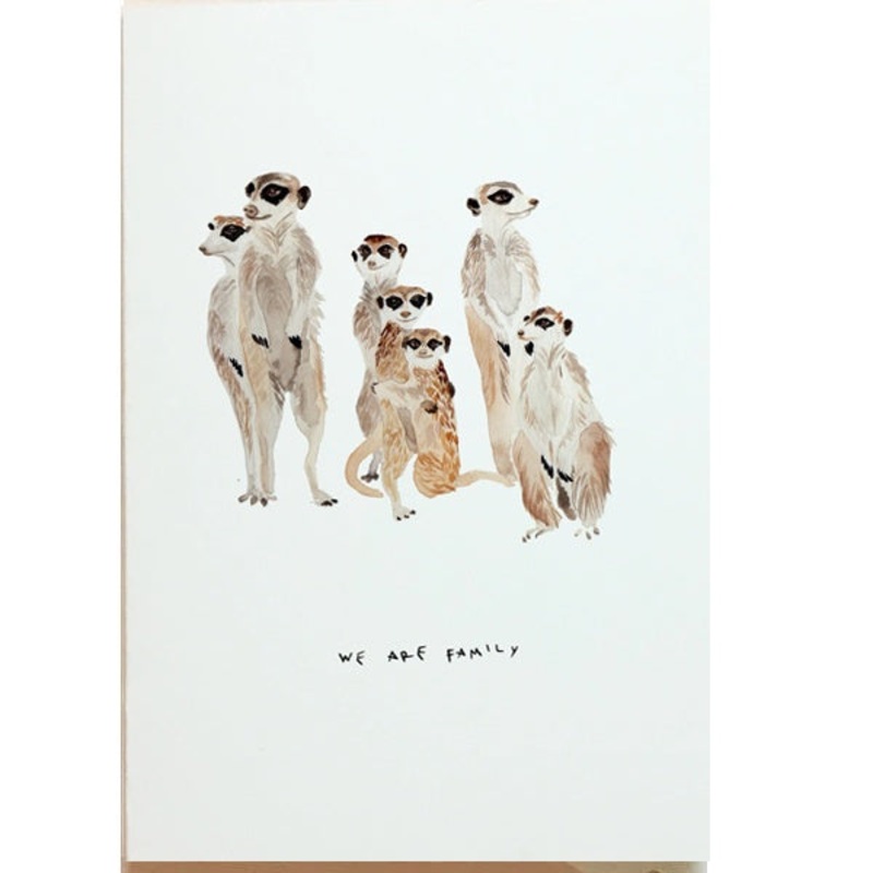 Meerkat We Are Family Mothers Day Card